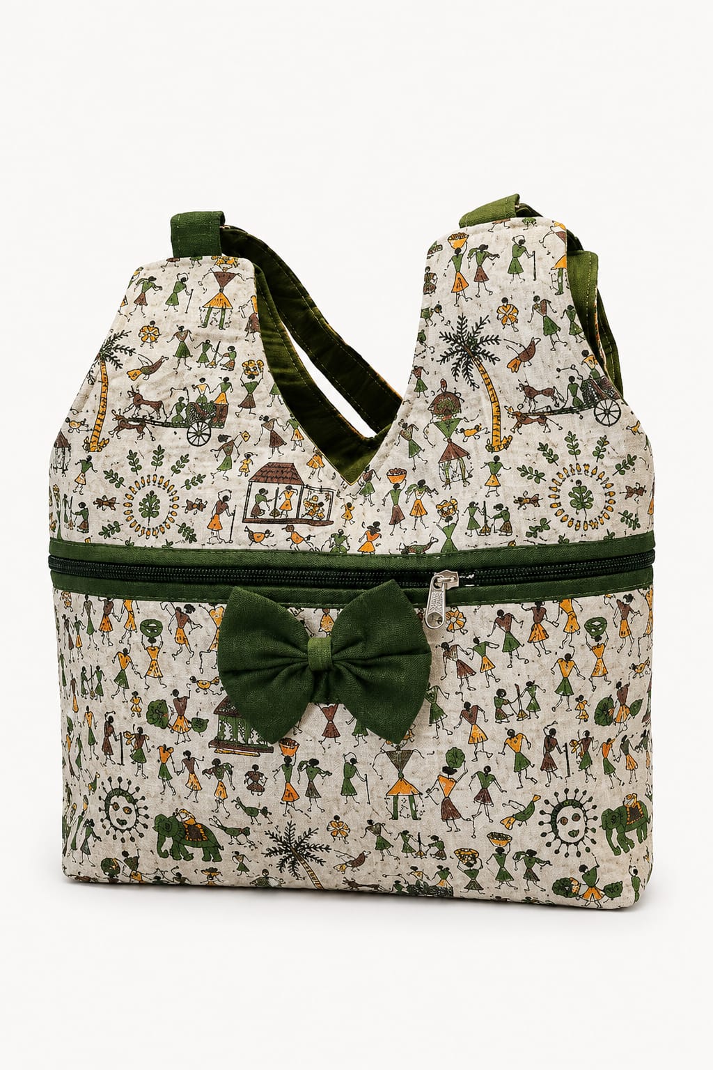 warli art printed shoulder bag image 1