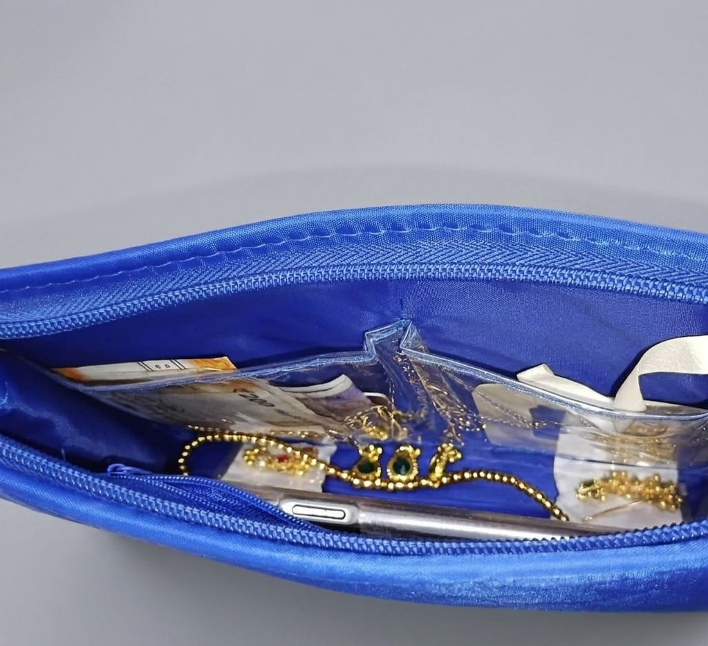 Blue women hand bag image 3