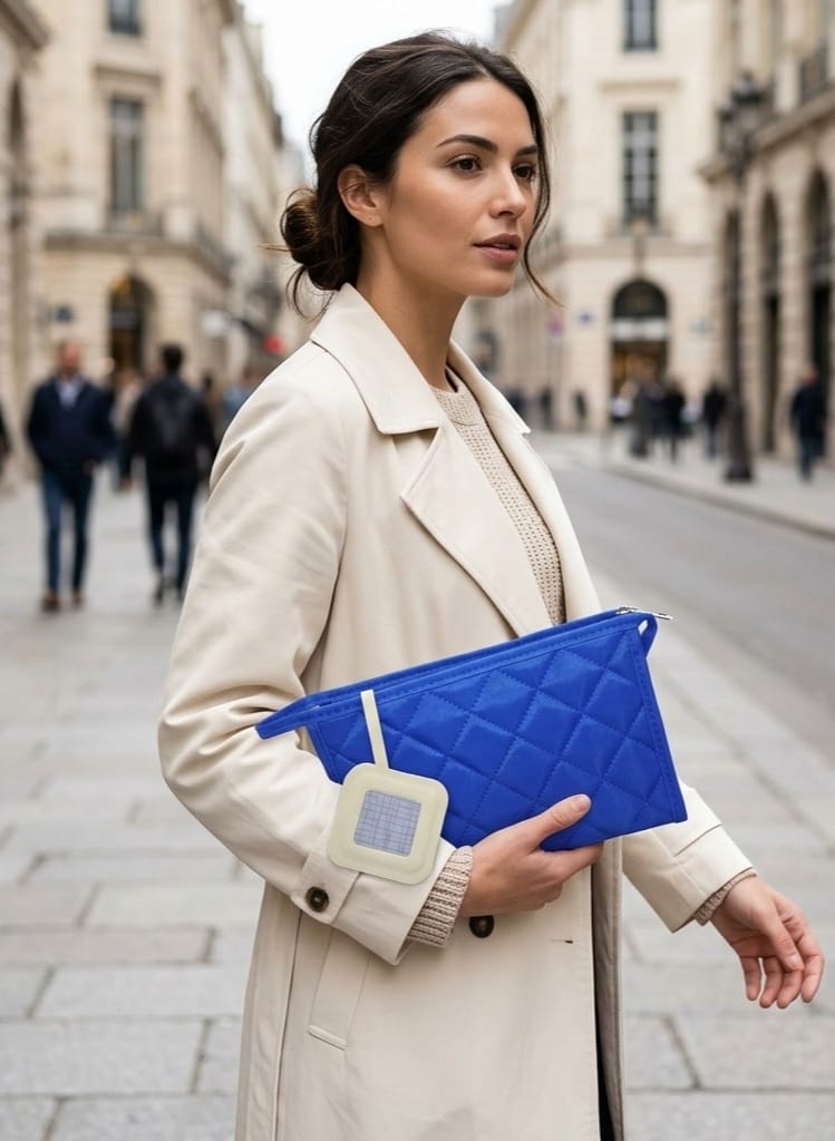 Blue women hand bag